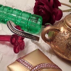 VINTAGE 925 SOLID STERLING SILVER GOLD/SILVER CUFF